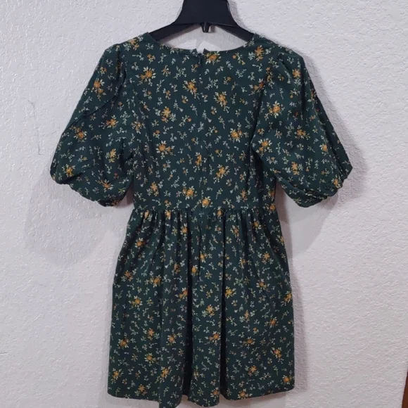 MADEWELL Floral Green Dress - Picture 7 of 16